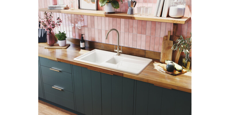 RM Arlington�CAR1052WH 1.5B Sink�Cer Wht