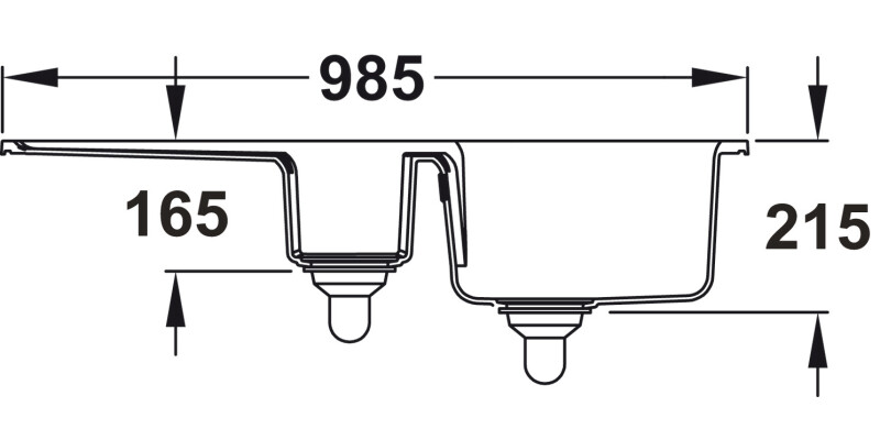RM Arlington�CAR1052WH 1.5B Sink�Cer Wht