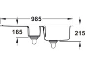 RM Arlington�CAR1052WH 1.5B Sink�Cer Wht