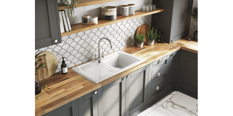 RM Tenby CTE8501WH 1.0B Sink Cer Wht