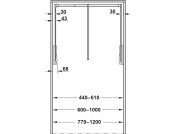 2004 W/Robe Pull Rail 770-1200mm Ant/Ant