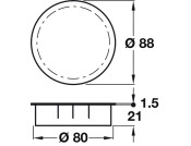 Loop D80mm Cable Outlet SSE
