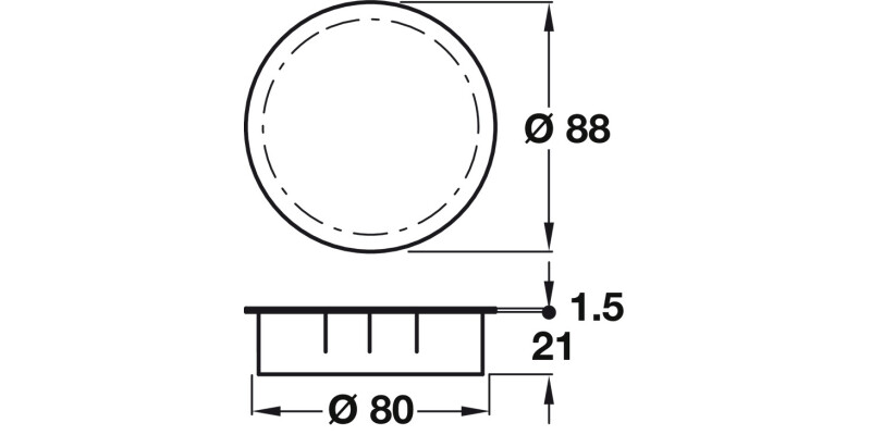 Loop D80mm Cable Outlet Bru Blk 9005
