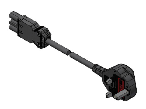 Power Cable, for Socket Outlet, Black, Bachmann