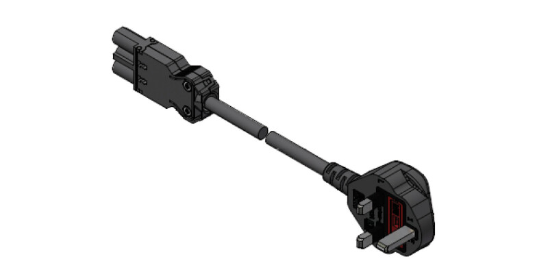 Power Cable S1/S2 Connection 2.0m Blk