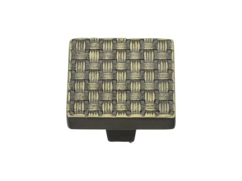 M.Marcus Heritage Brass Square Weave Cupboard Knob
