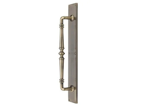M.Marcus Heritage Brass Avon Door Pull Handle on Backplate