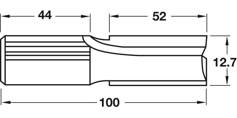 Router Cutter Carbide Tip D12.7x100mm