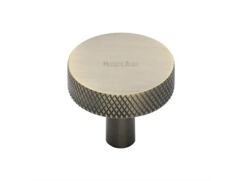 M.Marcus Heritage Brass Knurled Disc Cupboard Knob