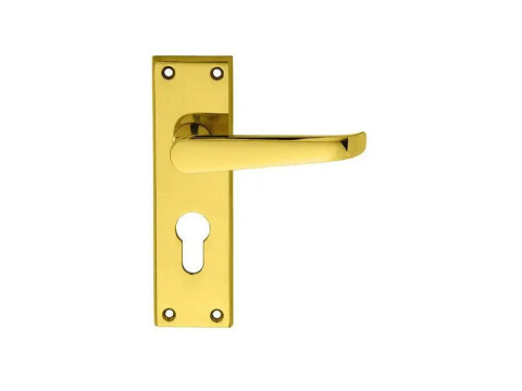 Carlisle Brass Contact Victorian Door Handle on Backplate - Pair