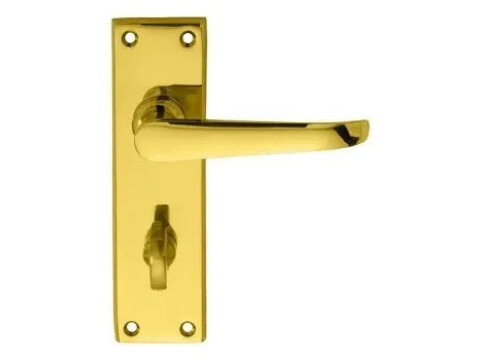 Carlisle Brass Victorian Ascot Door Handle on Backplate - Pair