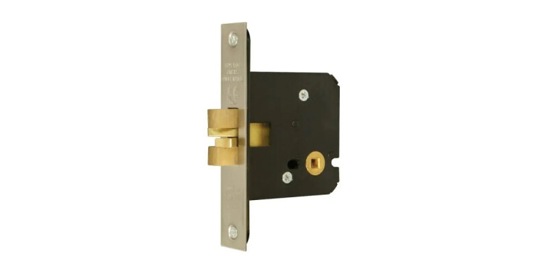 Sliding Door Mortice Bathroom Lock - Satin Stainless Steel