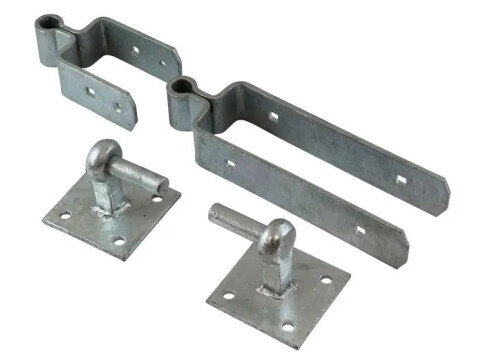 Timco Double Strap Hinge Set - Hot Dip Galvanised - 600mm