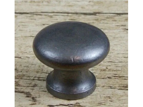 Cottingham -Single Cast Shaker Knob - Antique Iron - 35mm