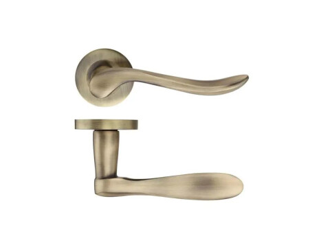 Stanza Designer Lincoln Door Handle on Rose - Pair