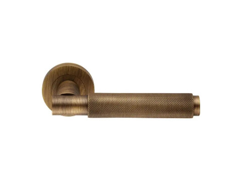 Finishes Varese Knurled Door Handle on Rose - Pair