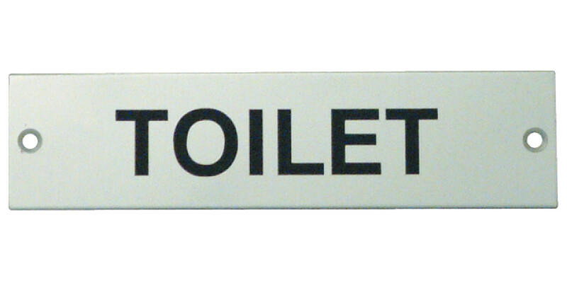 Sign, 140 x 35 mm, Stainless Steel