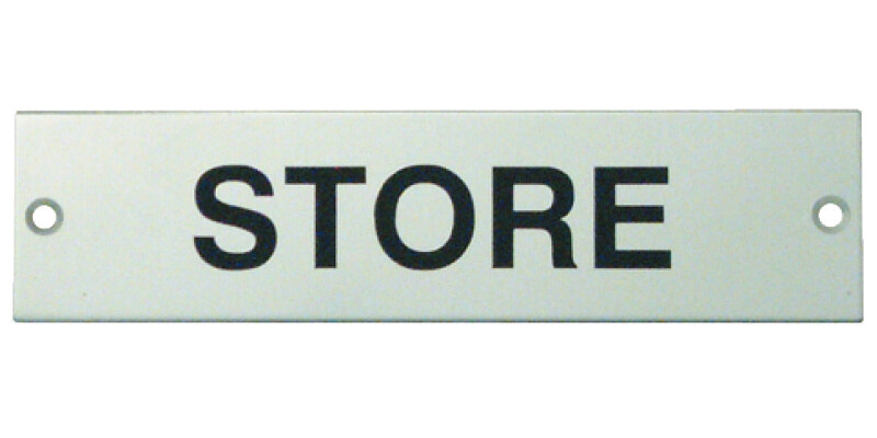 Sign, 140 x 35 mm, Stainless Steel