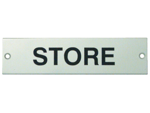 Sign, 140 x 35 mm, Stainless Steel