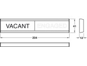 Sign 204x41mm-VACANT/ENGAGED SAA