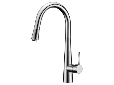 Single Lever Sprung Swan Neck Pull Out Spray