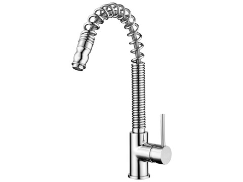 Single Lever Sprung Swan Neck Pull Out Spray
