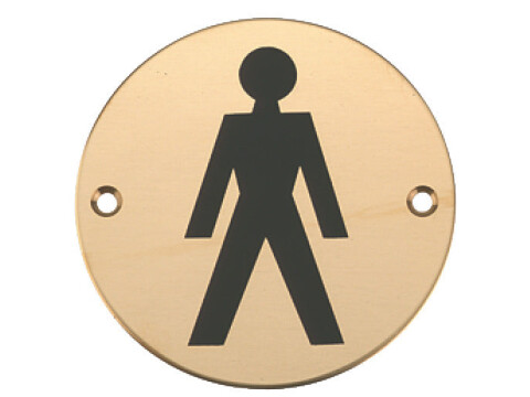 Graphic Sign, &Oslash; 76 mm, 1.5 mm Thick, Stainless Steel or Aluminium