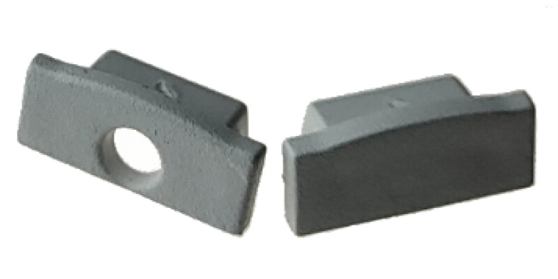 Twilight Aluminium Channel End Cap Set