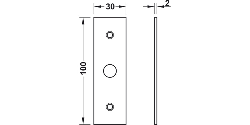 Minima Deadlock Flat Strike Plate SCP