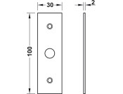 Minima Deadlock Flat Strike Plate SCP