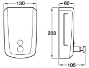 Soap Dispenser Wall Mounted Vertical