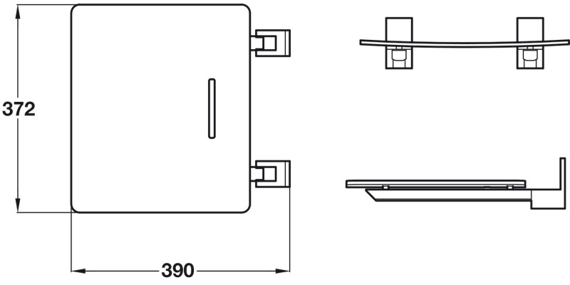 Nyma Style S/L Shower Seat 100kg Alu Wht