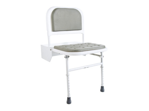 Nyma Doc M Shower Seat w Legs Wht/Grey