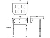 Nyma Care/Pro Foldaway Shower Seat w Leg