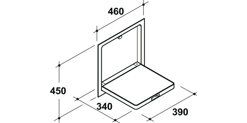 PBA ProCAP Drop Down Shower Seat Grey