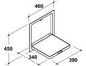 PBA ProCAP Drop Down Shower Seat Grey