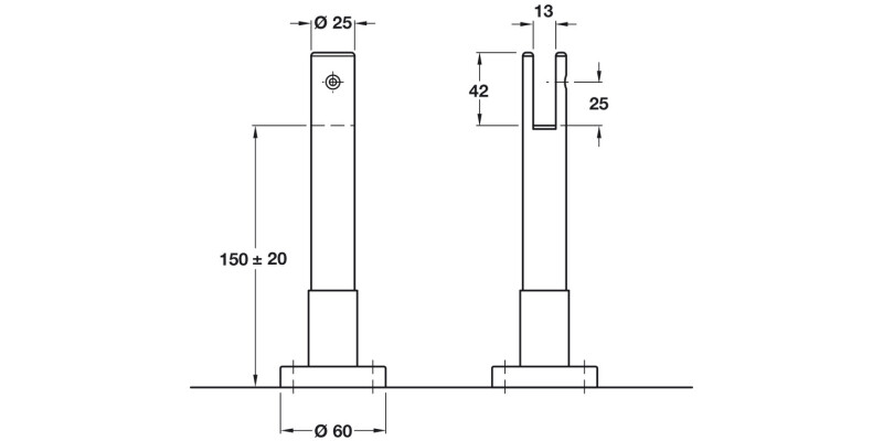 PBA Cub/Brd 316L Adj Foot Supp SSS