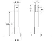 PBA Cub/Brd 316L Adj Foot Supp SSS