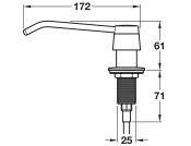 Soap Dispenser 1000ml W/Top Mnt PC