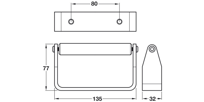 Toilet Roll Holder Set 17-21mm Alu SA