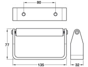 Toilet Roll Holder Set 17-21mm Alu SA