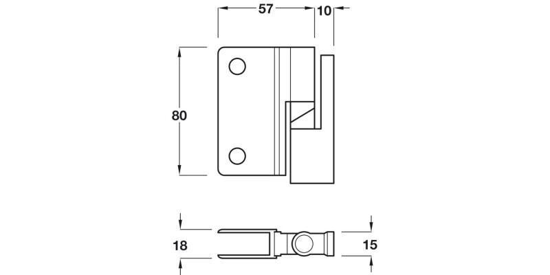 Cubicle Hinge Set - Normal Duty SAA