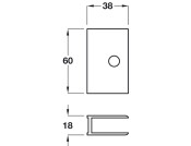 Cubicle Channel Brkt Set Through Fix SAA