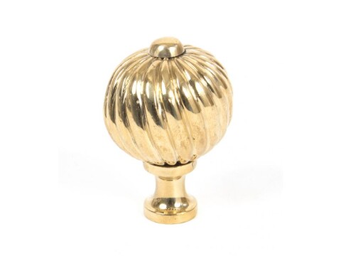 Polished Brass Spiral Cabinet Knob - Medium