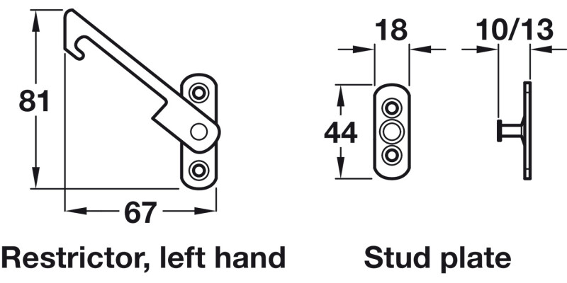Restrict Safety Catch-Restrictor RH MSS