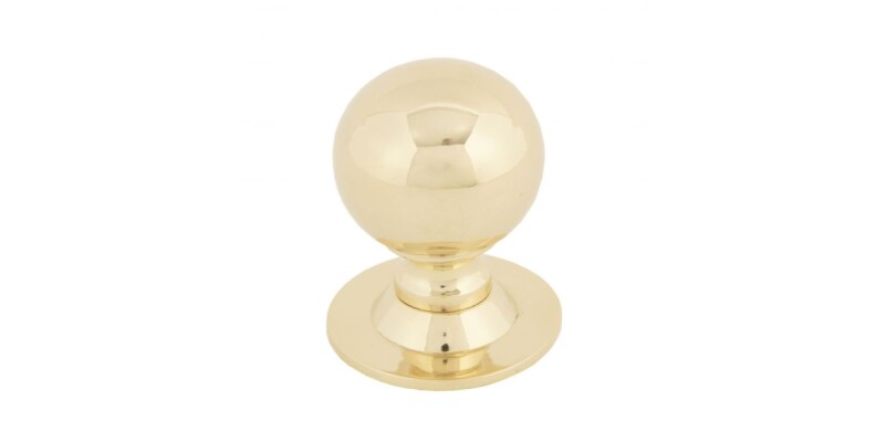 Polished Brass Ball Cabinet Knob 31mm