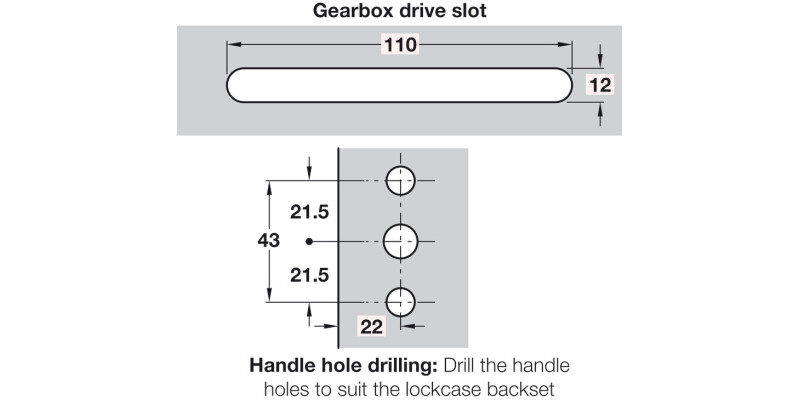 Espagnolette Shootbolt Gearbox Drive