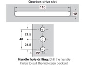 Espagnolette Shootbolt Gearbox Drive