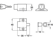 Patio Door Lock Steel Silver