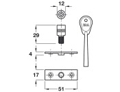 Sash Window Locks With Key St/Brs Sat